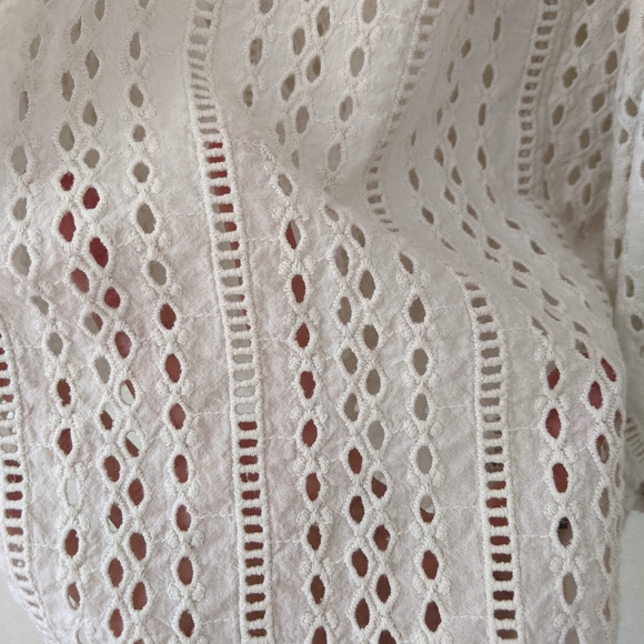 MADEWELL Eyelet Mockneck Ruffle Top - Picture 9 of 10